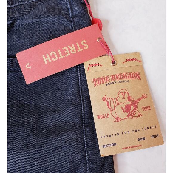 NWT TRUE RELIGION Straight No Flap Jeans Black Men's Size 33 ~ Style 101752 - Picture 4 of 12